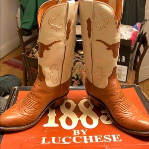 Perfect Vintage Lucchese U. Of Texas Cowboy Boots
